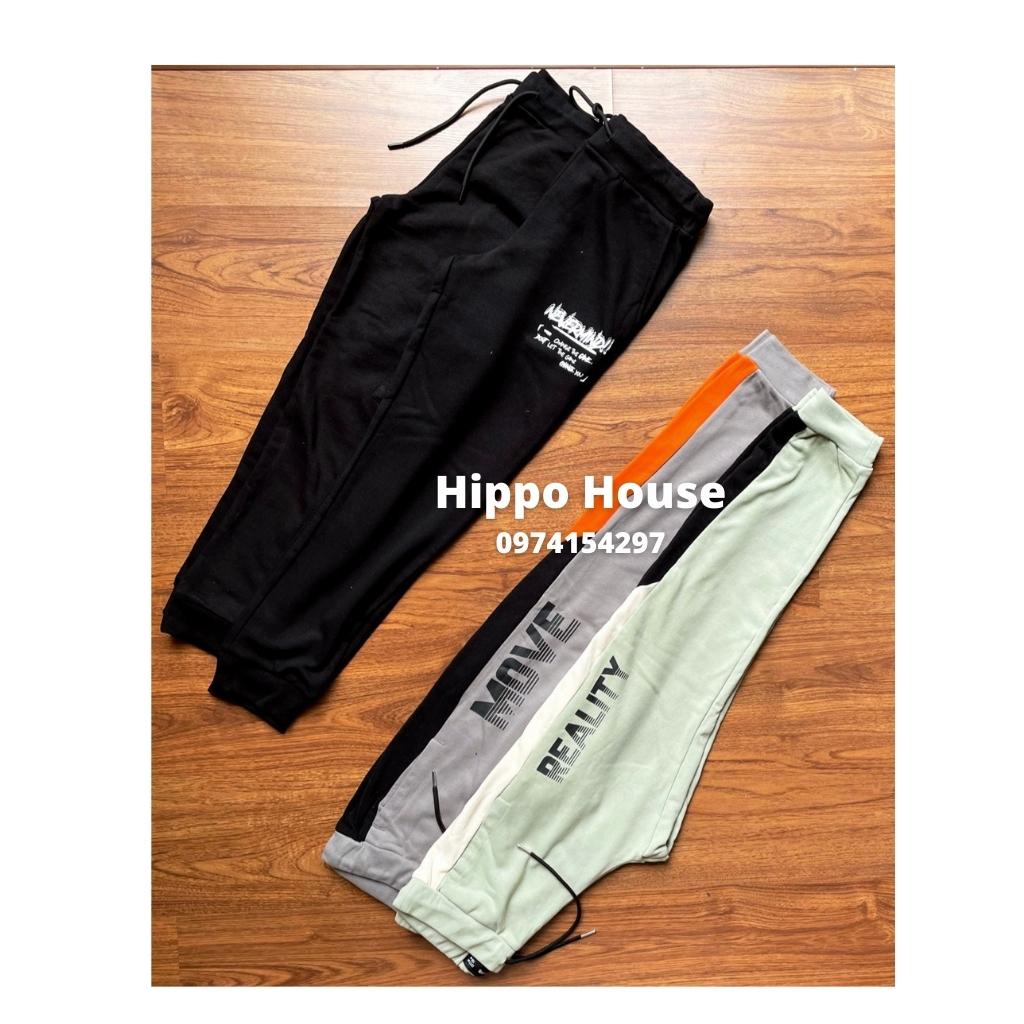 Quần Nỉ Bé Trai Size Đại Nỉ Da Cá Xuất Dư Hippo House 25- 55kg