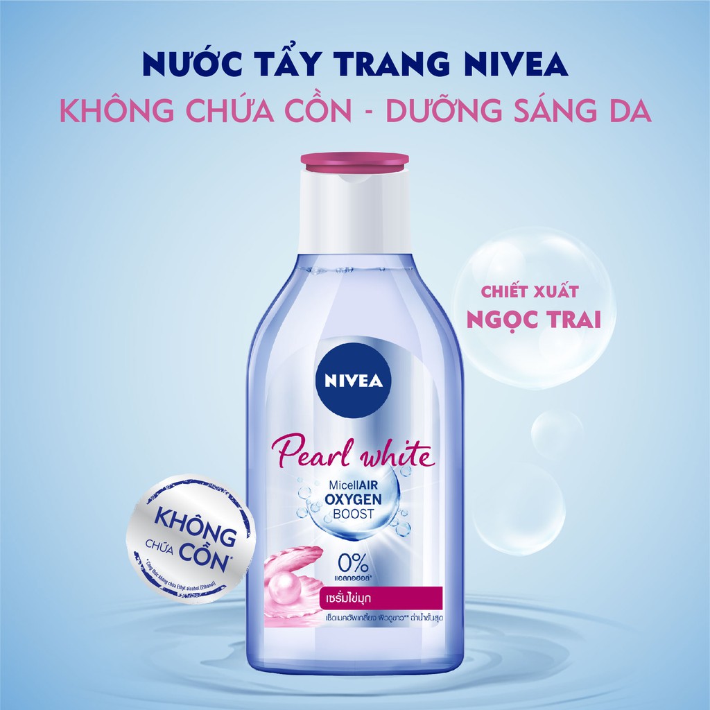 Nước tẩy trang Nivea tinh chất ngọc trai sáng da[COCOLUX]