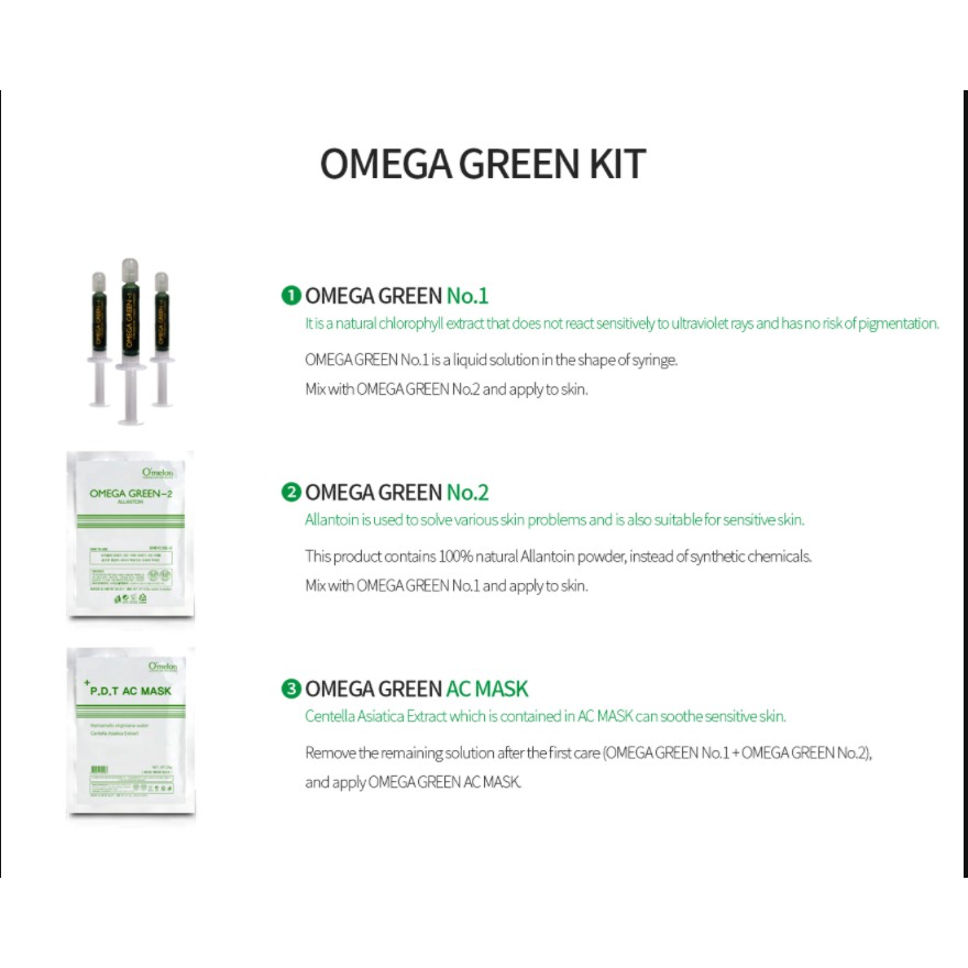 Omega Green-Bộ Sản Phẩm Dành Cho Da Mụn Hàn Quốc