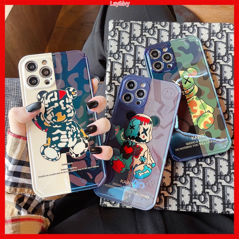 Ốp Điện Thoại Silicon IMD Mềm Họa Tiết Gấu Hoạt Hình Cho IPhone X XS XR XSmax 11 11pro 11promax 12 12pro 12promax