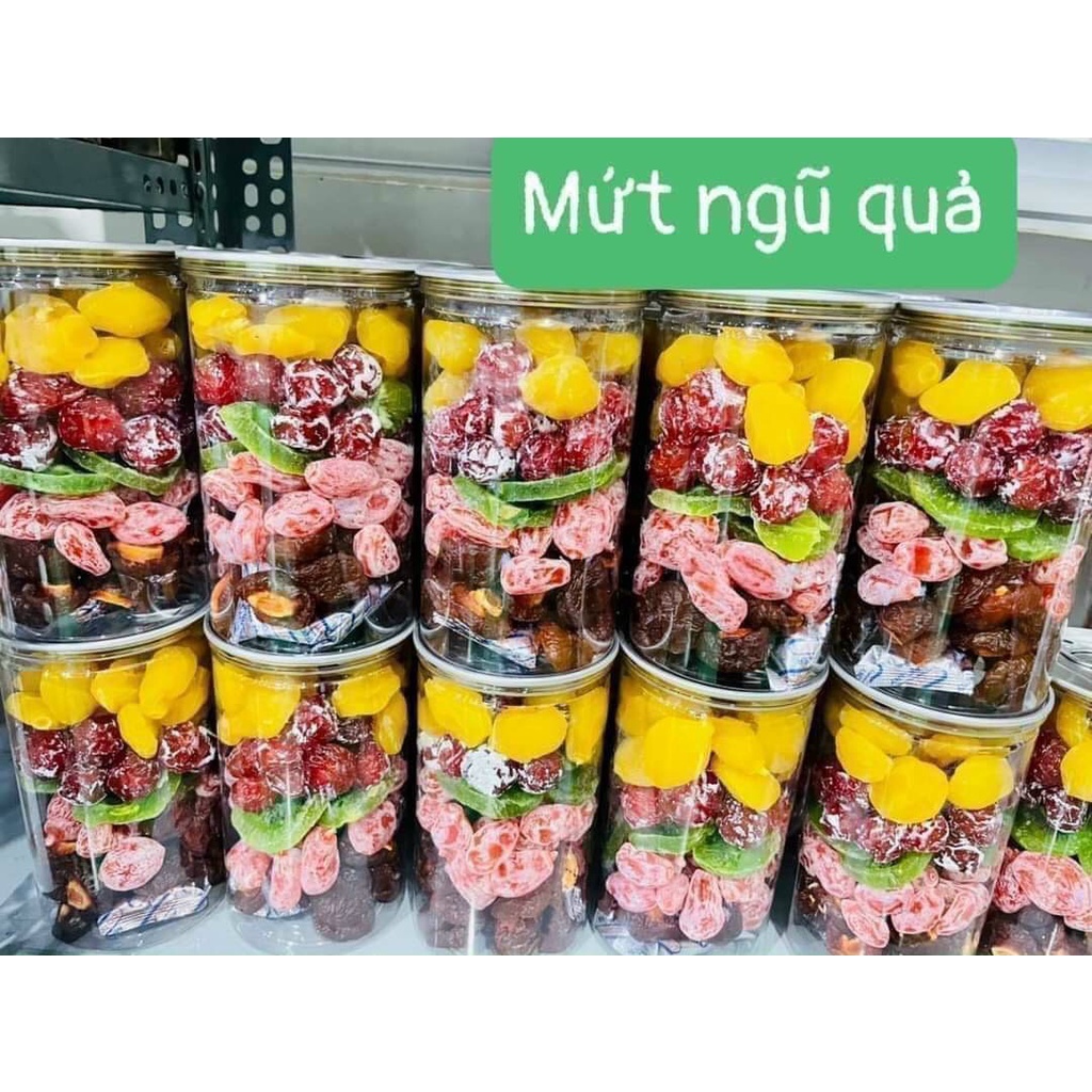 Mứt ngũ quả thập cẩm vị chua ngọt - Mứt ăn vặt ngày tết dẻo thơm