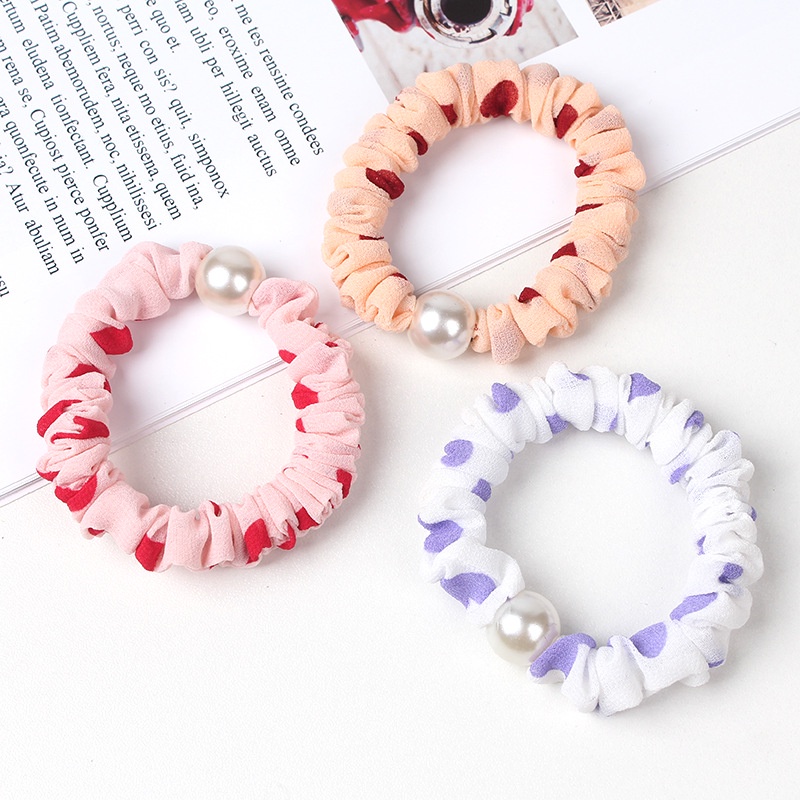 1 Dây Cột Tóc Cao Su Co Giãn Màu Sắc Retro Hàn Quốc Cho Nữ