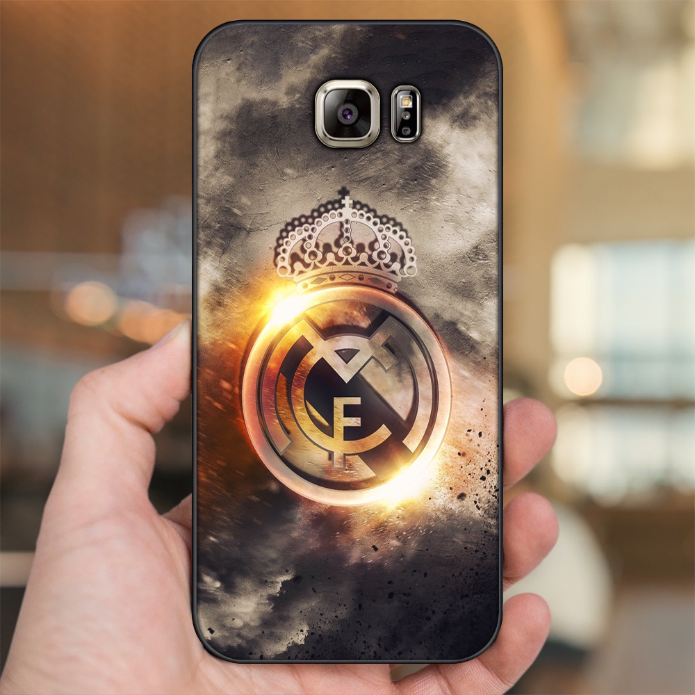 Ốp lưng Samsung Note 5 viền đen in hình Real Madrid