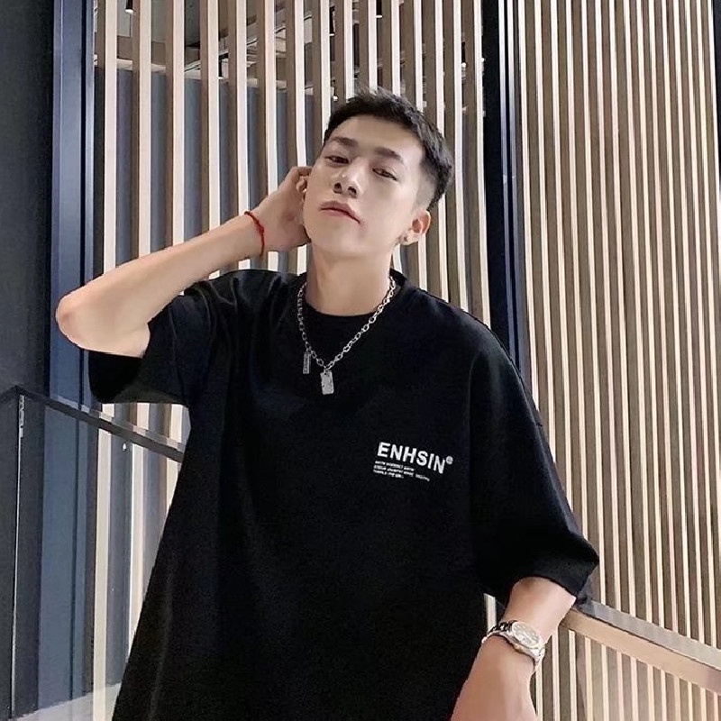 Áo Thun Tay Ngắn Cổ Tròn In Chữ Thời Trang Dành Cho Nam