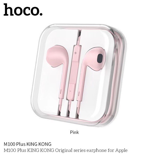 Tai nghe nhét tai Hoco M100 plus âm thanh Super Bass sử dụng Jack 3.5mm cho iPhone ( đen/trắng/hồng )
