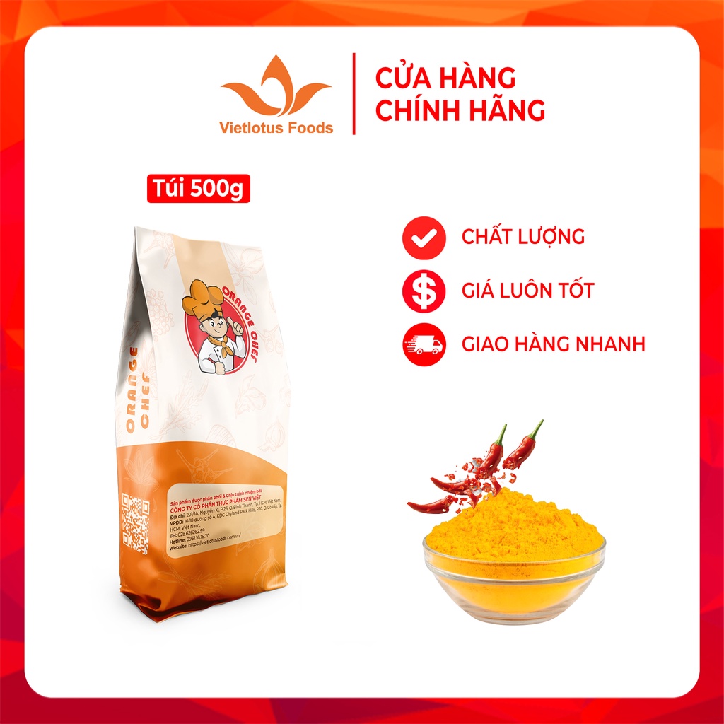 Bột Gia Vị - Vị Phô Mai Cay Spicy Cheese Seasoning [Orange Chef] Túi 500g