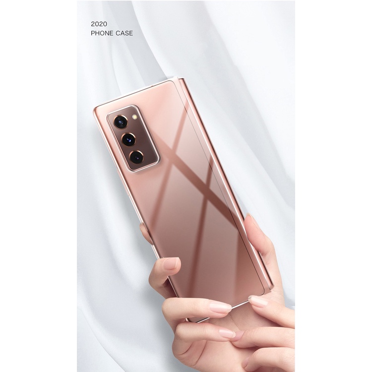Samsung Galaxy Z Fold 2 5G Case Transparent Hard PC Cover For Galaxy Z Flip Galaxy Fold 5G Folding Mobile Phone Front+Back Protective Case