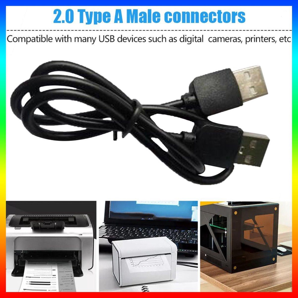 Cáp Chuyển Đổi Màu Đen Từ USB 2.0 Male Sang Male