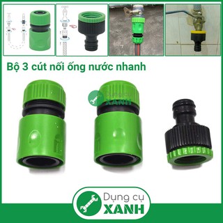 Bộ 3 cút nối nhanh ống nước xanh