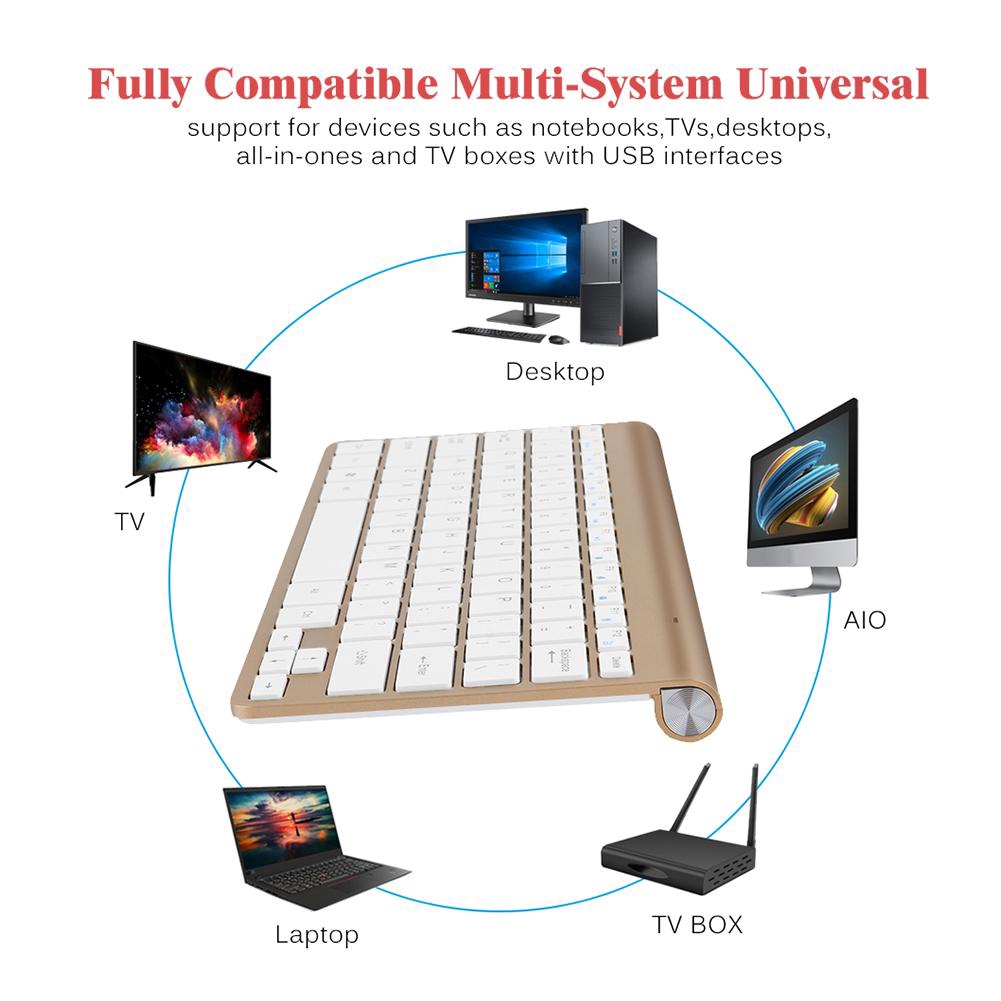🌈NG Bàn phím không dây 2.4G Bộ kết hợp chuột không dây dành cho máy tính xách tay Máy tính xách tay Mac