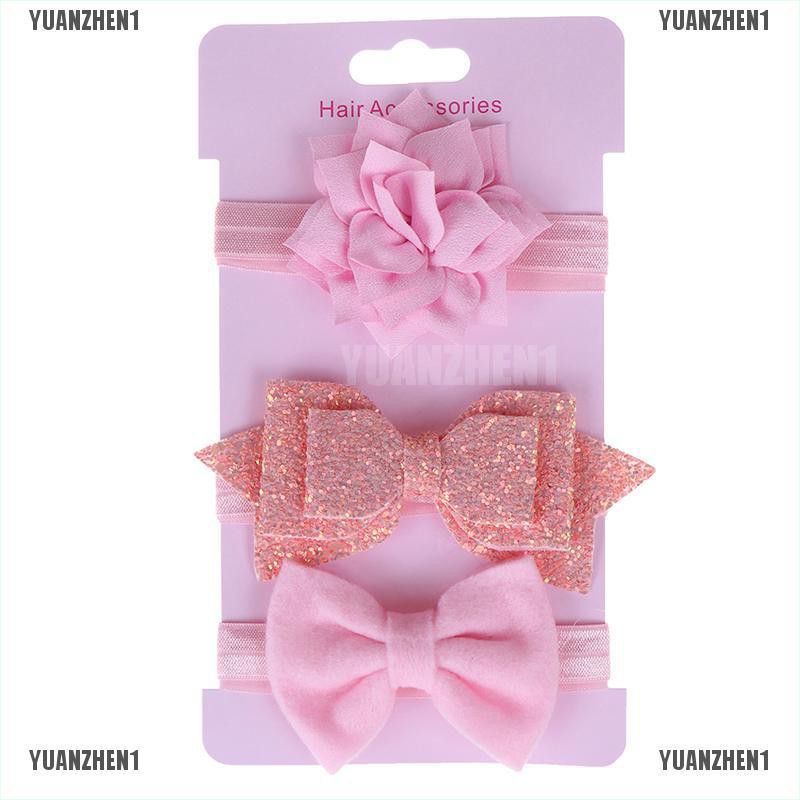 [YUANZHEN1] Set 3 Băng Đô Hoa Cho Bé Gái Sơ Sinh