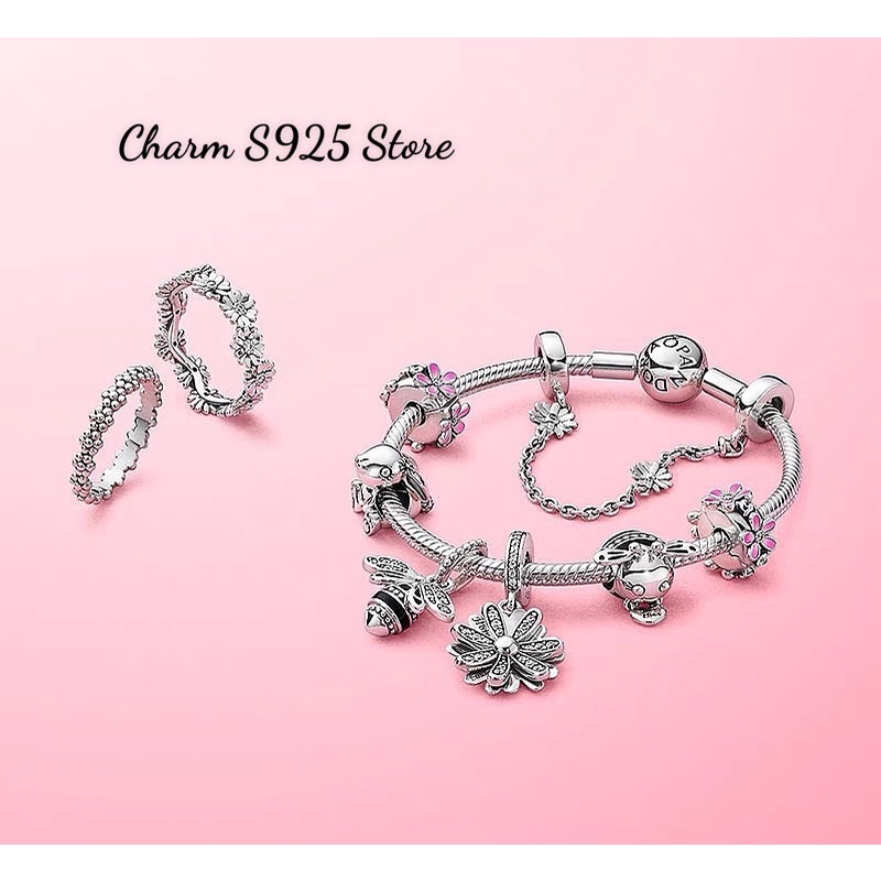 charm pan con ong be mine bạc s925 cao cấp
