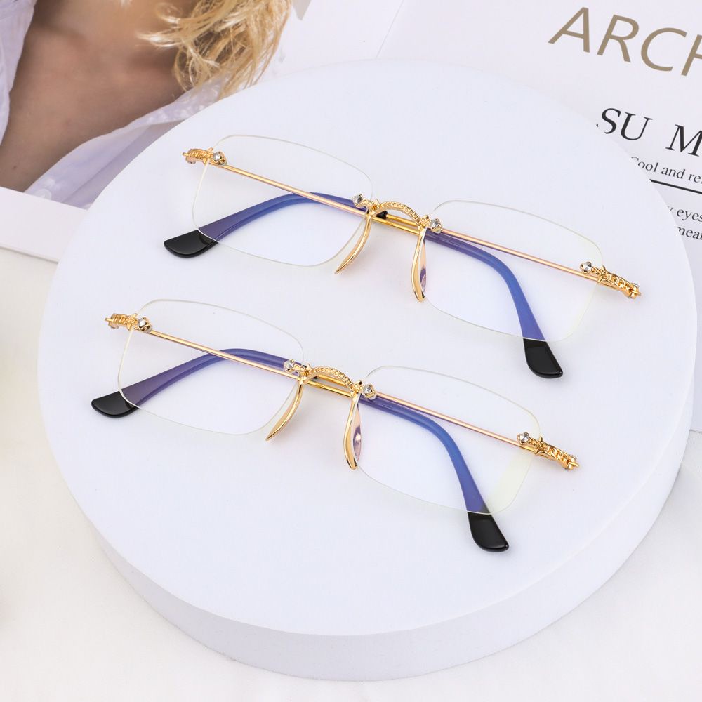 Mắt Kính Đọc Sách Gọng Kim Loại Chống Tia UV Chống Ánh Sáng Xanh Thời Trang Unisex