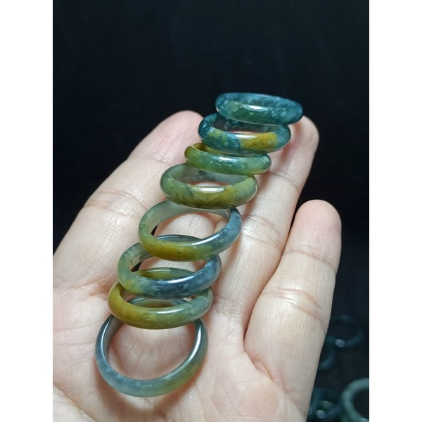 Nhẫn đeo tay JadeA vân hoa siêu đẹp kèm hộp gấm sang trọng