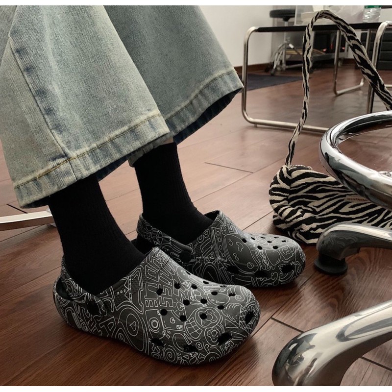 Dép cross hoạ tiết mẫu mới cho cả nam và nữ (ảnh thật ở cuối), Mã: D081