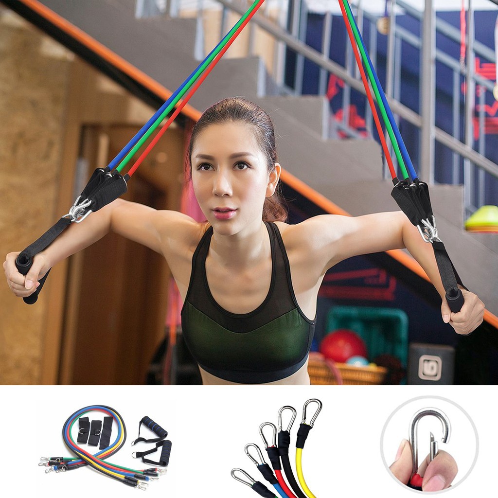 [Xả hàng] Bộ 5 dây ngũ sắc đàn hồi tập thể hình cao cấp - dụng cụ tập gym - thể thao - Loại tốt, có bảo hành, sai hoàn t