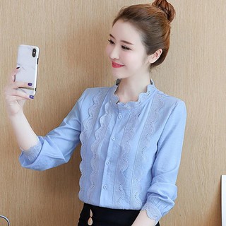 Áo sơ mi nữ viền ren