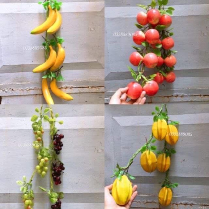 Hàng cao cấp 50 cm dây hành , tổ , ớt , lạc… ngô giả y thạta trang trí quán ăn nhà bếp