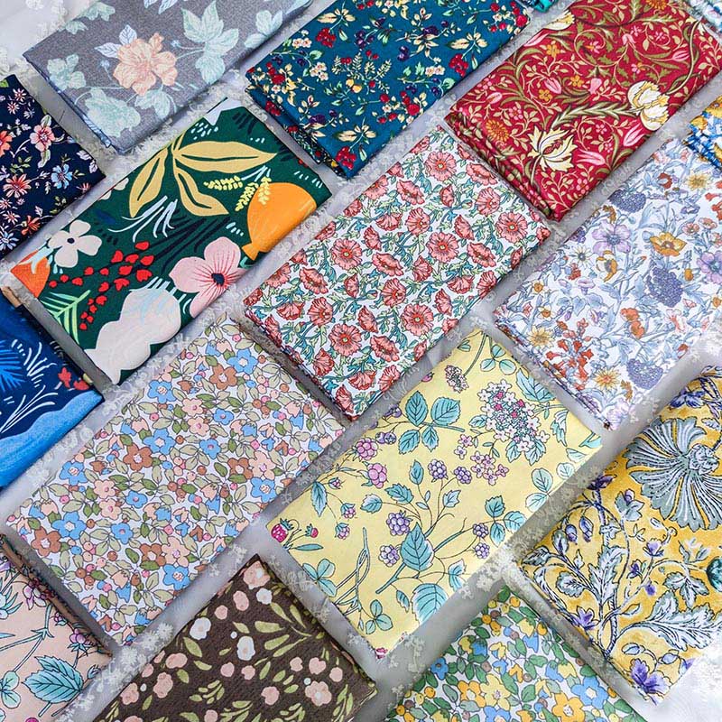 Tấm Vải 100% cotton 100x160cm Họa Tiết Hoa Tự Chọn