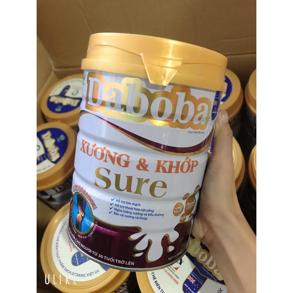 SỮA XƯƠNG KHỚP DABOBA SURE 900G - cho người già xương khớp bổ sung Glucosamine, canxi cho xương chắc khớp khỏe