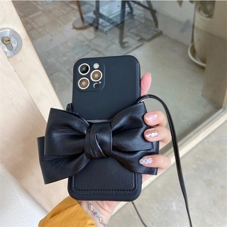 Đen Ốp Điện Thoại Dạng Túi Khí Có Dây Đeo Dài Cho iphone 15 14 promax 14 13 12 11 pro max xs max xr x 7 8plus