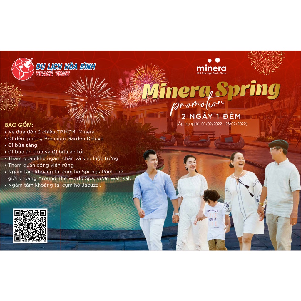 Du lịch Hoà Bình Combo Nghỉ dưỡng tại Minera Hotspring Bình Châu 2N1D