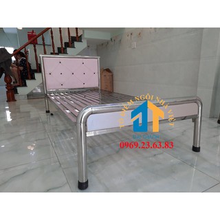 Giường ngủ inox VUÔNG cao cấp nhiều kích thước từ 1m đến 1m8x2m - Mẫu 05