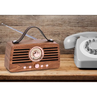 Loa Bluetooth Vintage Gỗ Âm Thanh Trầm Ấm