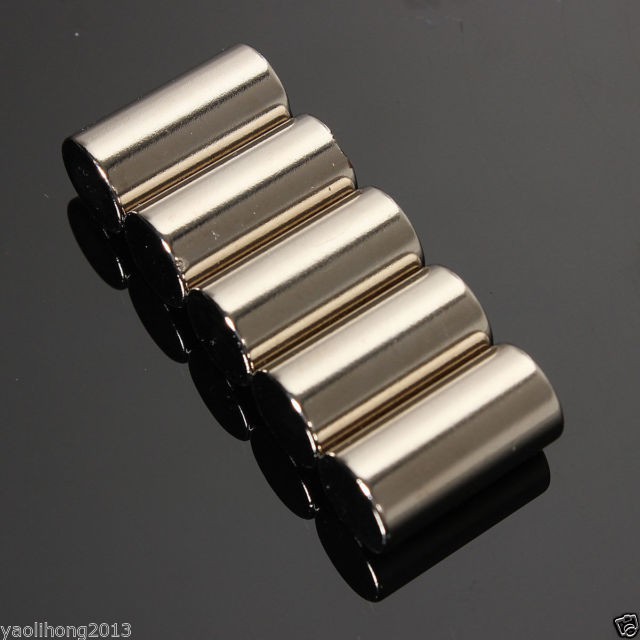 5 viên nam châm viên trắng 10x20mm - Round magnet 10x20mm, loại nam châm đất hiếm lực hút mạnh