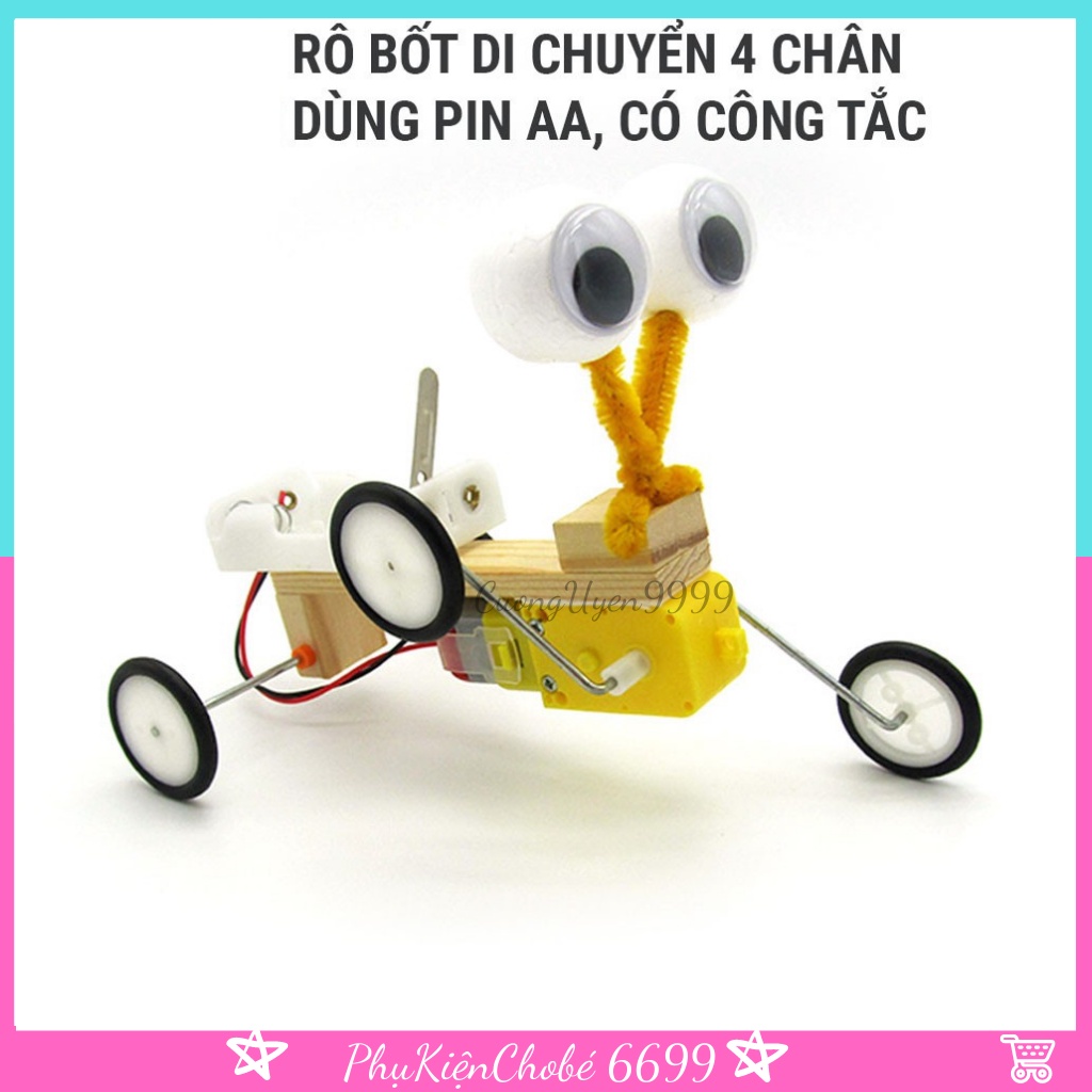 Đồ chơi sáng tạo STEM Robot lắp ráp bốn chân Đồ chơi tự làm DIY - Do it Yourself ST4 - Giáo dục STEM