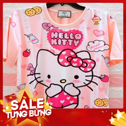 Áo phông nữ in 3D Hello Kitty siêu cute - Hàng nhập khẩu