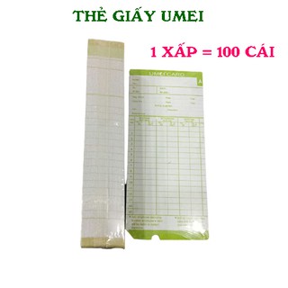 Thẻ giấy máy chấm công Umei ( 1 xấp = 100 cái )