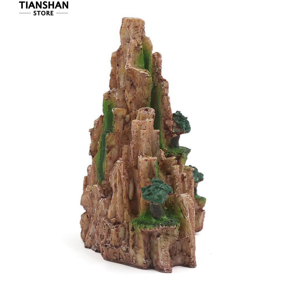 Mô hình núi non bộ nhân tạo trang trí bể cá