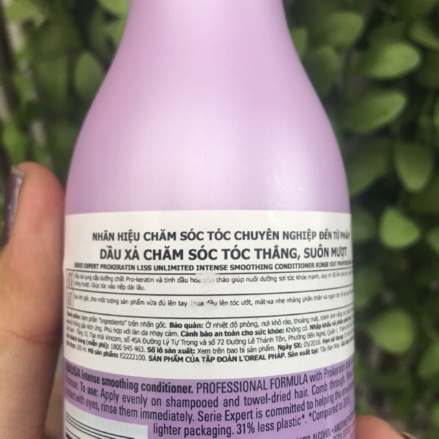 DẦU XẢ CHĂM SÓC TÓC DUỖI LOREAL PROKERATIN LISS