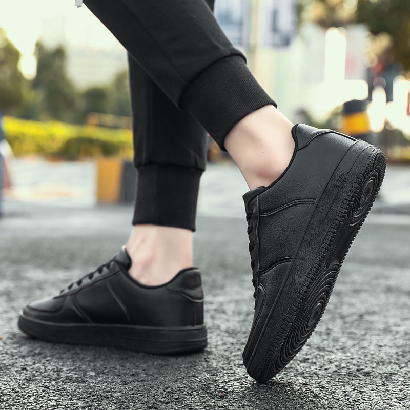 Giày Thể Thao Da Thoáng Khí Màu Đen Size 45 Thời Trang Mùa Xuân Phong Cách Hàn Quốc Cho Nam # Giày Thể Thao Thoáng Khí Kiểu Dáng Năng Động Cho Nam