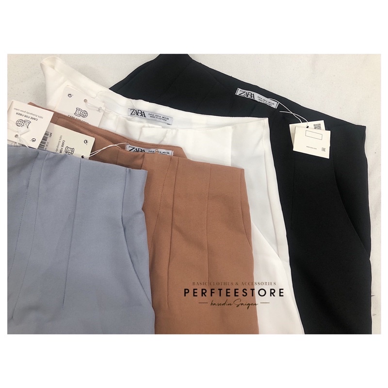 Quần Short Zara lưng cao dành cho nữ chất vải cát • Perftee Store