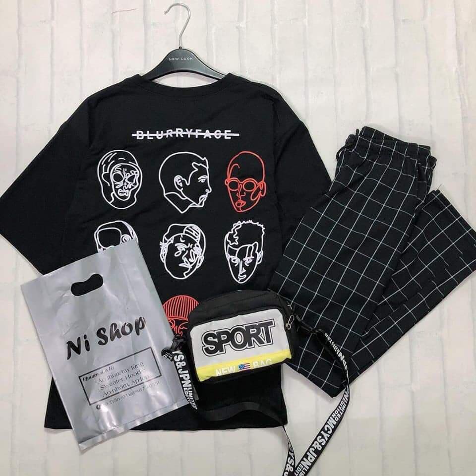 SET BỘ QUẤN CARO X ÁO THUN UNISEX