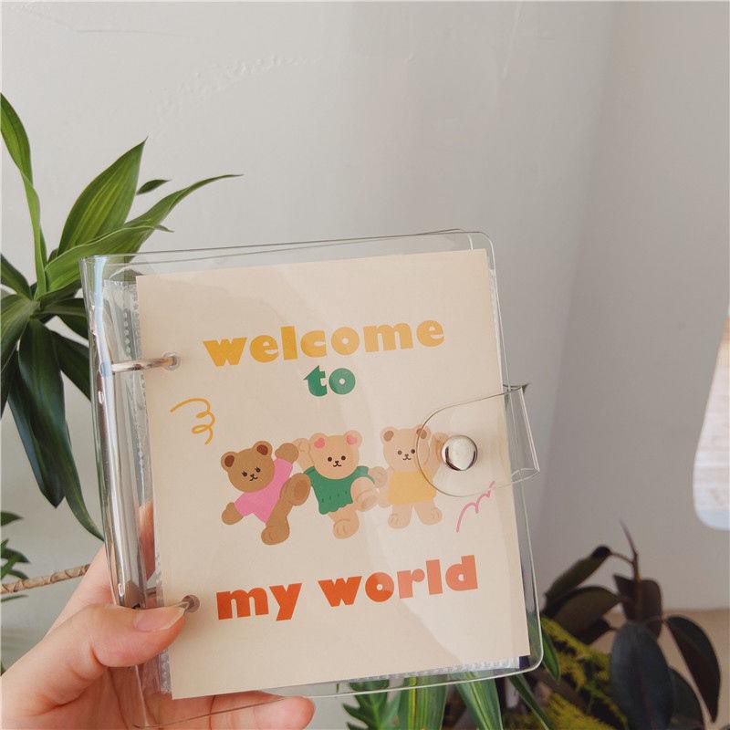 Album Ảnh Trong Suốt 10cm 13cm Hình Gấu Nhảy Múa Đáng Yêu