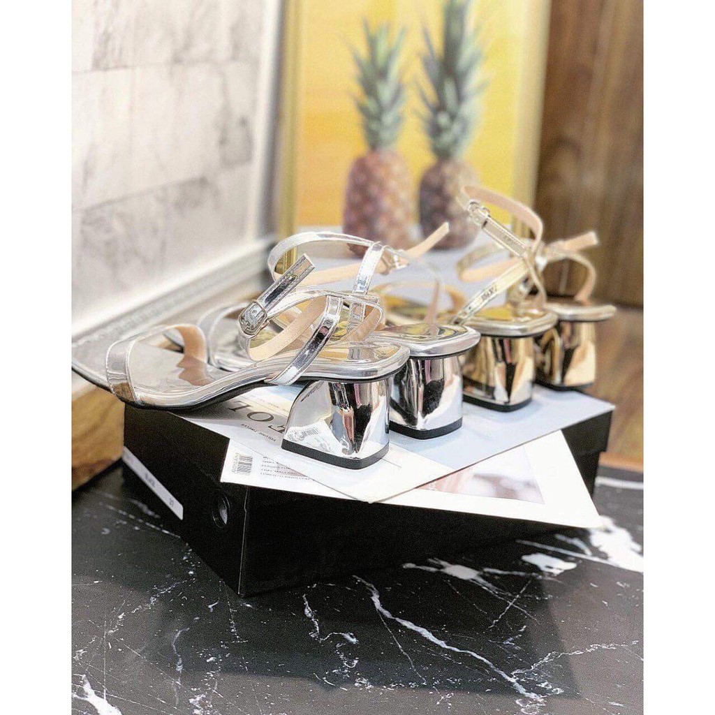 Sandal nữ gót trụ quai trơn rẻ nhất cao 5cm - B29