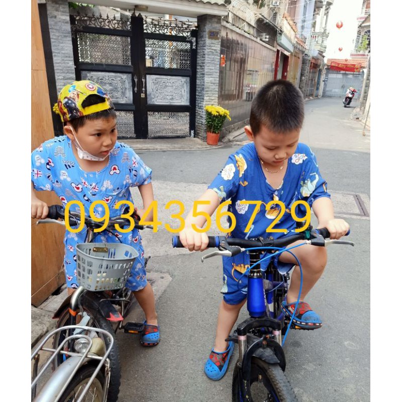 Đồ bộ chất liệu vải tôn, lanh hai da cho bé trai từ 40- 55 kí.
