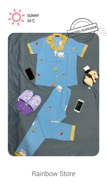 ⛔️[SALE SIÊU HOT] ⛔️ Bộ ngủ pijama chất vải lụa satin cao cấp ( tay cộc, quần dài ).