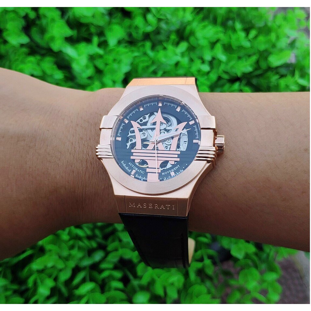 [M.aserati A.utomatic] Đồng Hồ Cơ Phiên Bản Gold, Máy M.iyota Nhật, Bảo Hành Máy 1 Năm, Size 42mm Sang Trọng