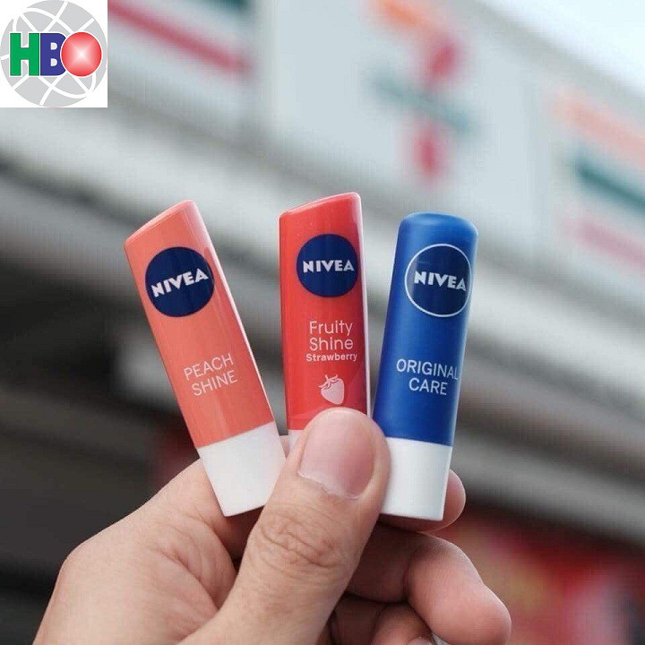 85077-Son dưỡng ẩm NIVEA sắc cam hương đào 4.8g