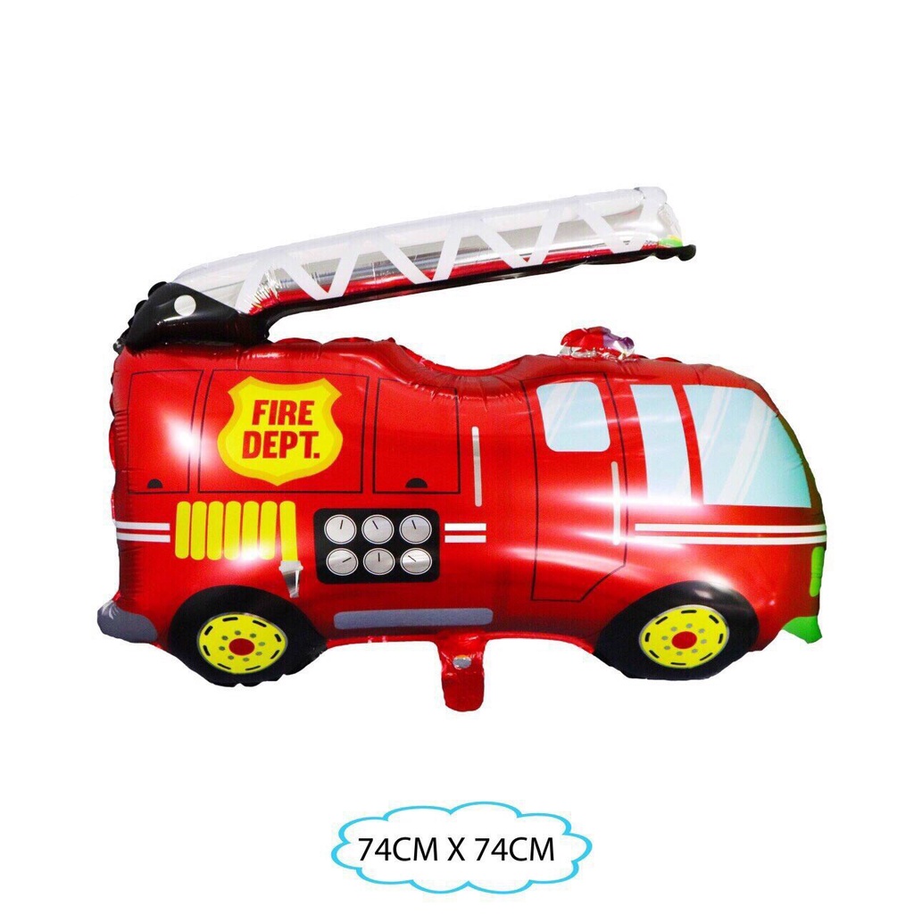 Bóng bay hình xe ô tô cỡ lớn, xe cảnh sát, xe bus, xe cứu hỏa, tàu lửa trang trí sinh nhật
