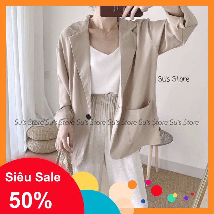 Áo Blazer form suông ❤️𝐒𝐈𝐄̂𝐔 𝐒𝐀𝐋𝐄 𝟓𝟎%🧡 Áo blazer tay lỡ phong cách Hàn quốc, chuẩn form, bao chất đẹp, hàng loại 1