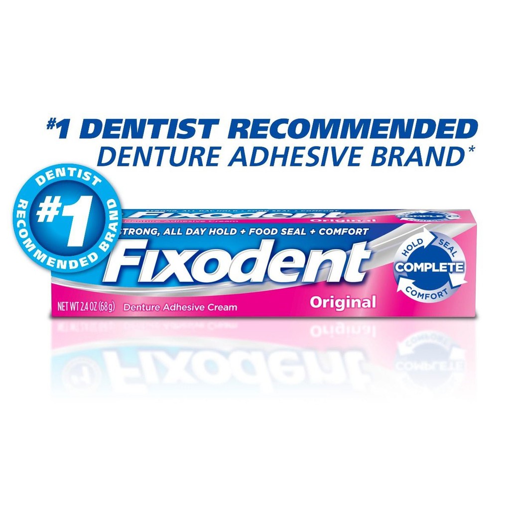 Kem dán hàm răng giả Fixodent - Loại lớn 68gram