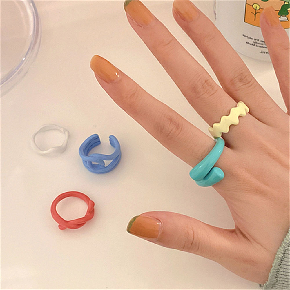 Nhẫn Đeo Tay Kim Loại Phong Cách Hàn Quốc Cho Nam Và Nữ