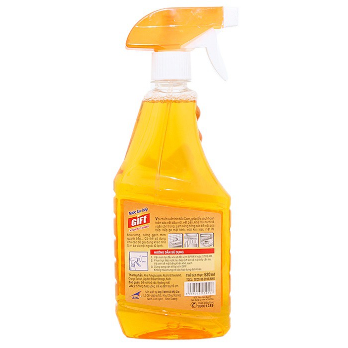 Nước lau bếp Gift hương cam