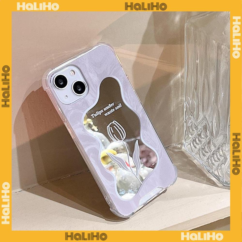 iPhone Case Acrylic Mirror Airbag Shockproof Protection Camera Cute Marble Flower Compatible For iPhone 11 iPhone 13 Pro Max iPhone 12 Pro Max iPhone 7 Plus iPhone x xr xs max