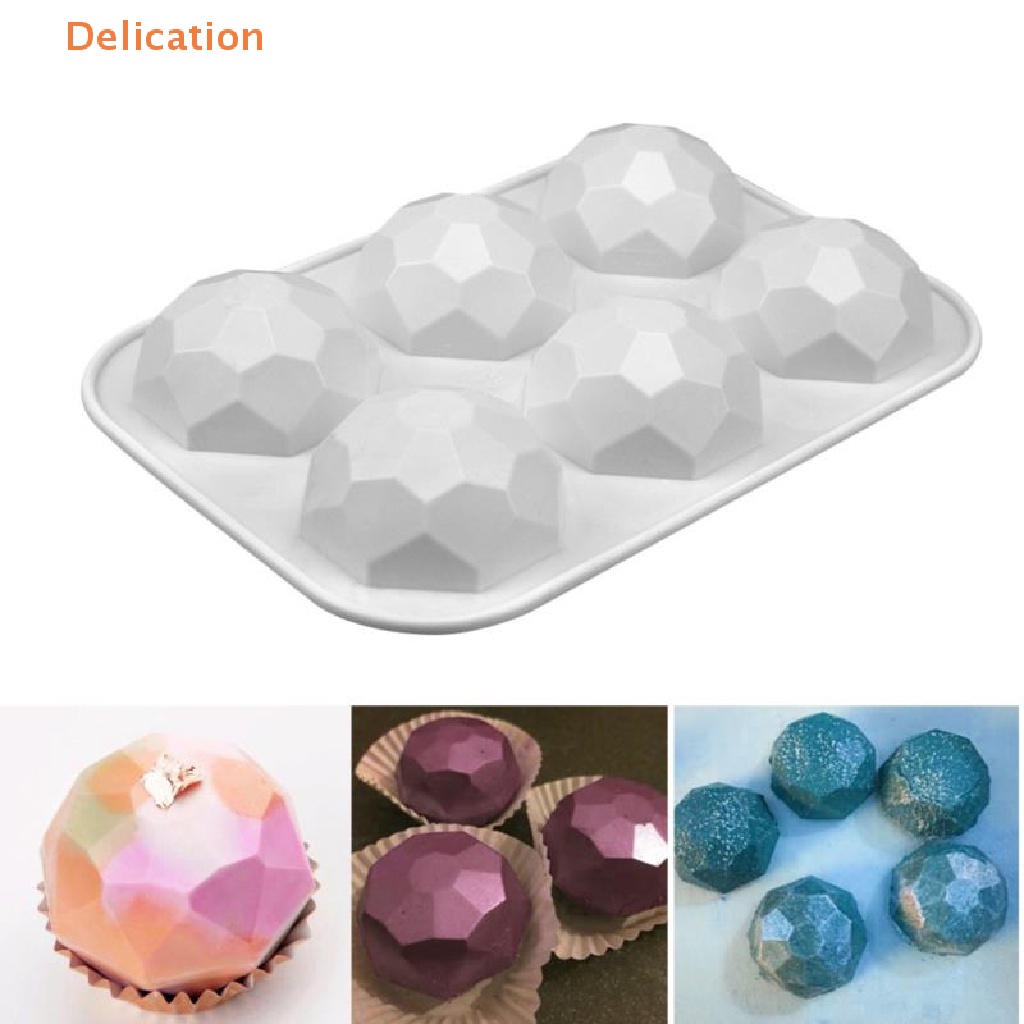 Khuôn Silicone Tạo Hình Làm Bánh Hình Viên Kim Cương 3D DIY